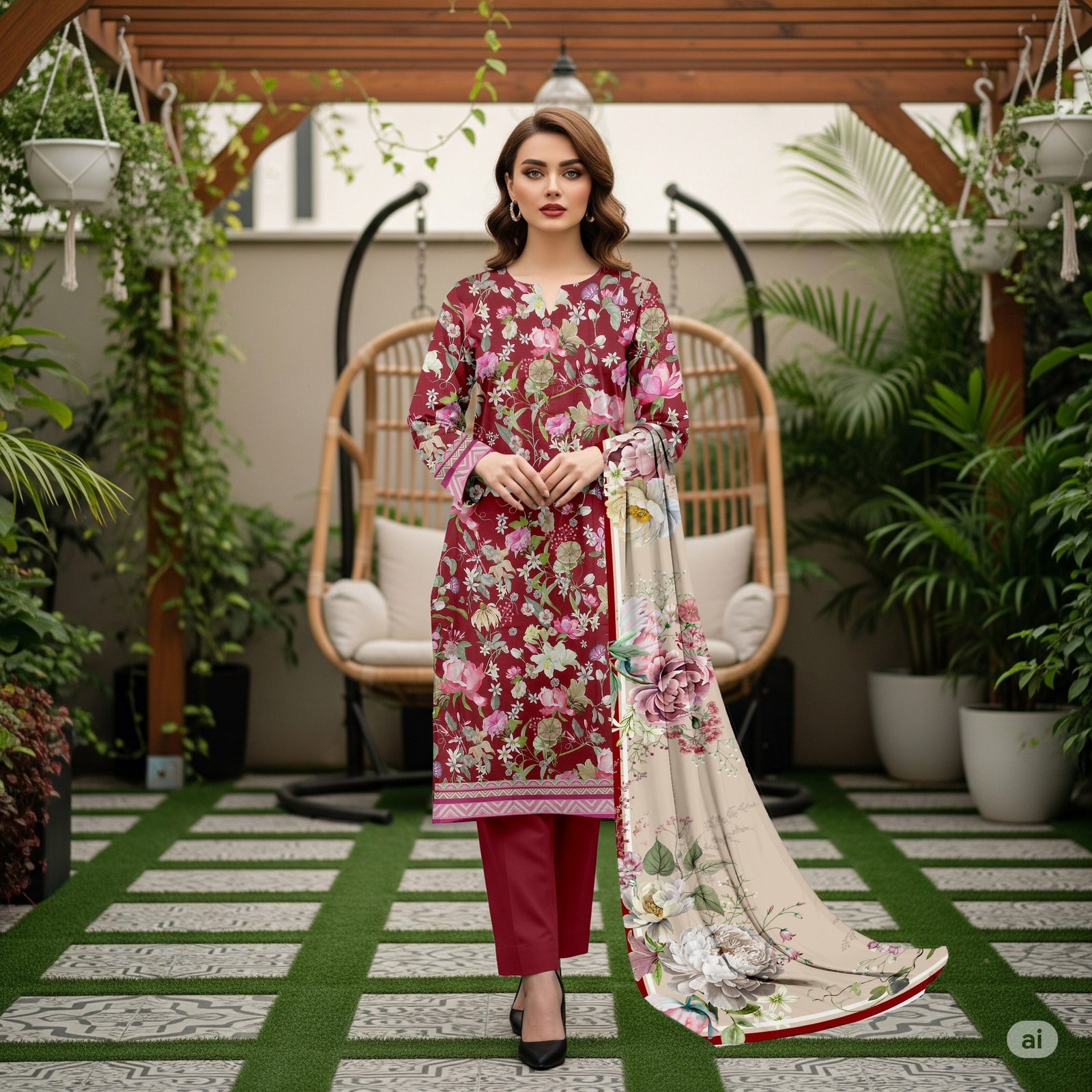 PA-08 WASIA PRAIZA 3-PIECE LAWN COLLECTION