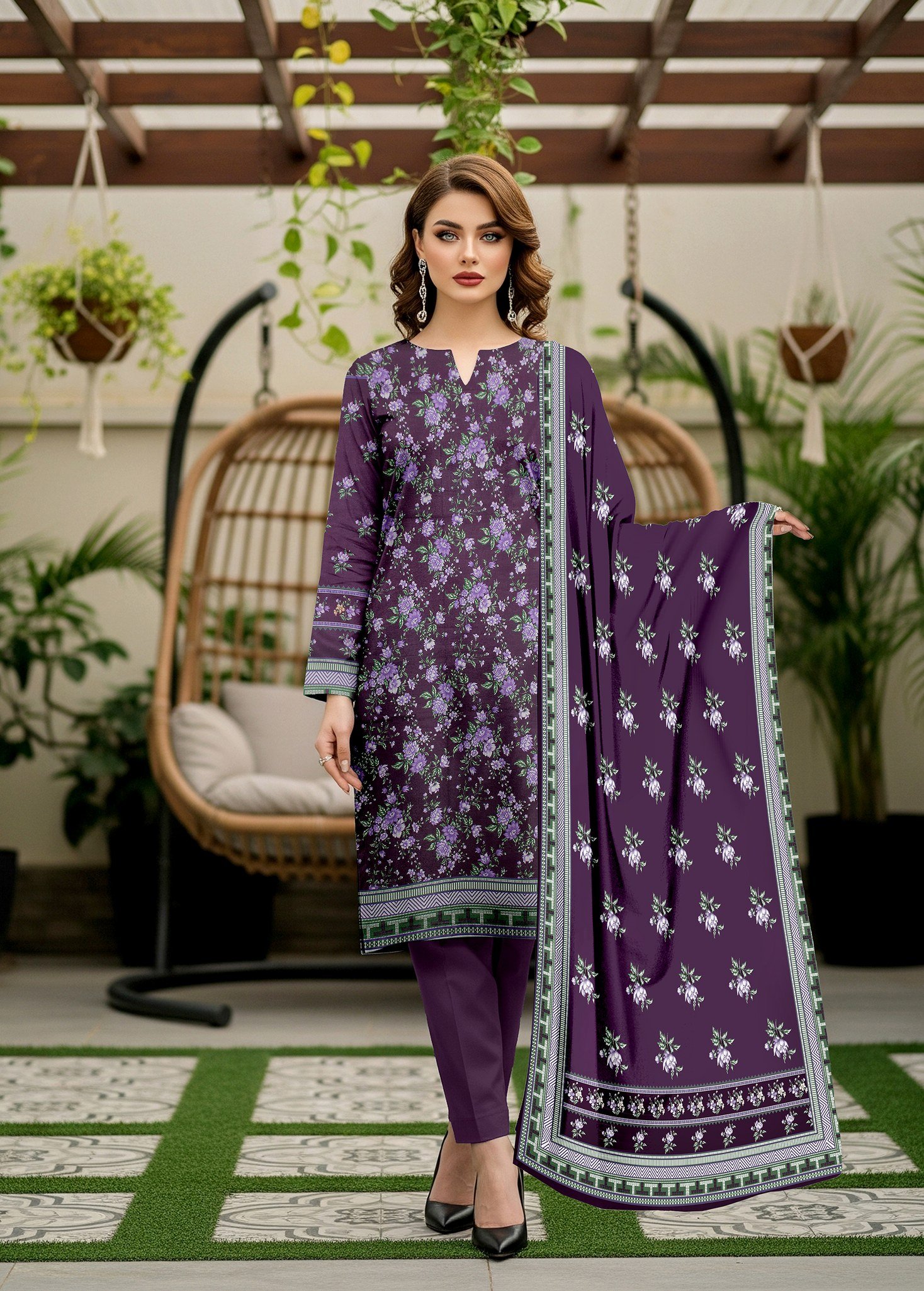PA-09 WASIA PRAIZA 3-PIECE LAWN COLLECTION