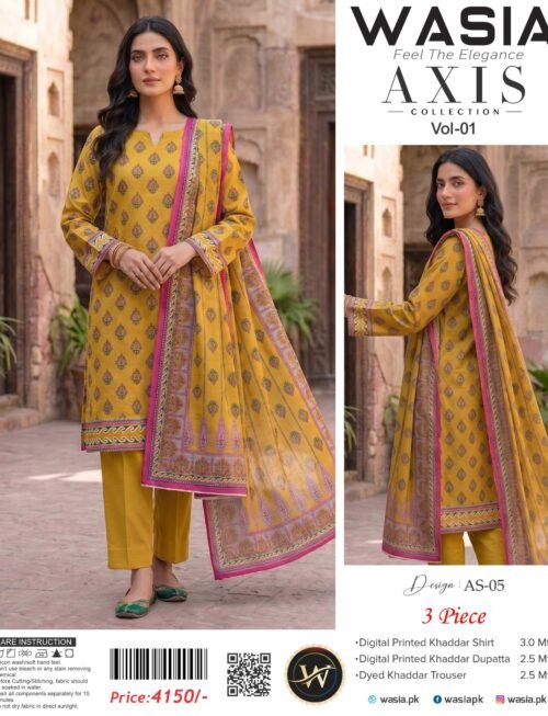 AS-05 WASIA AXIS 3-PIECE KHADDAR COLLECTION